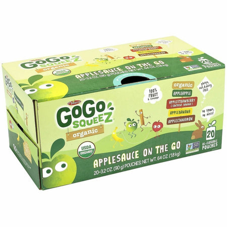 Green Rabbit Materne GoGo Squeez Applesauce - Apple Sweet Natural - 24 / Carton - Snacks