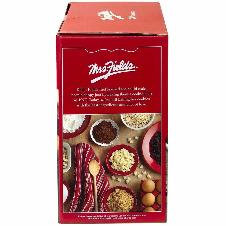 Green Rabbit Mrs.Fields Milk Chocolate Chip Cookies - Individually Wrapped - 30 / Carton - Snacks
