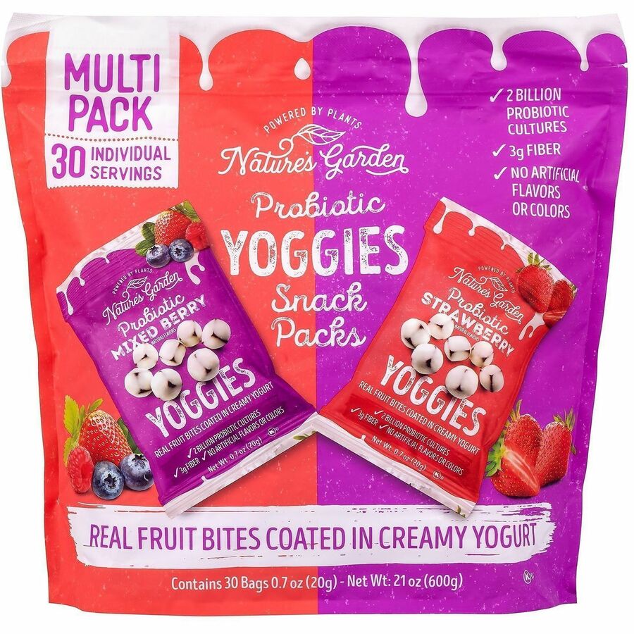 Green Rabbit Nature’s Garden Probiotic Yoggies - Assorted - 0.70 oz - 30 / Carton - Snacks