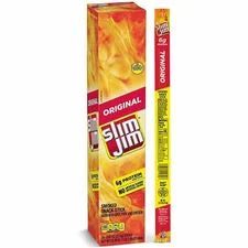 Green Rabbit Slim Jim Snack Sticks: Original Beef Jerky Smoked - 24/Carton - Snacks