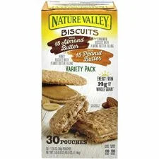 Green Rabbit Snack Box: Almond & Peanut Butter Bars - No Artificial Flavors - 30 Count - Snacks