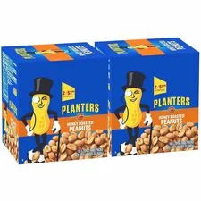 Green Rabbit Snack Box: Cholesterol-Free Honey Roast Peanut - 1.75 oz - 18/Box - 2/Carton - Snacks