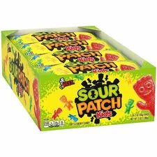 Green Rabbit Sour Patch Kids Candies - Fruit Flavor - 2 oz - 24/Carton - Sweets
