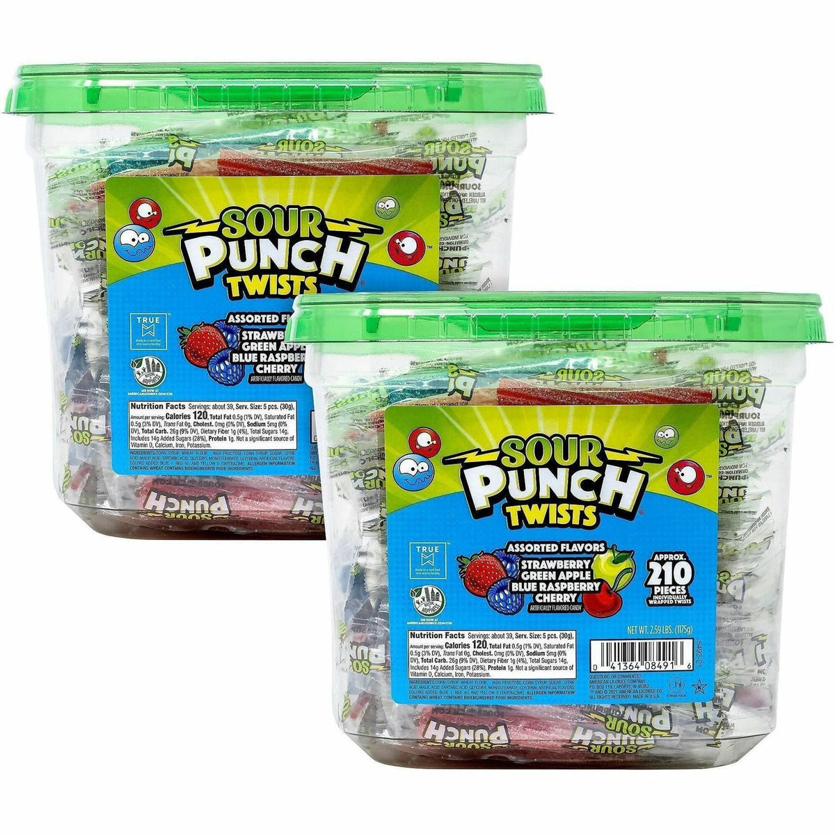 Green Rabbit Sour Punch Twists - 2000