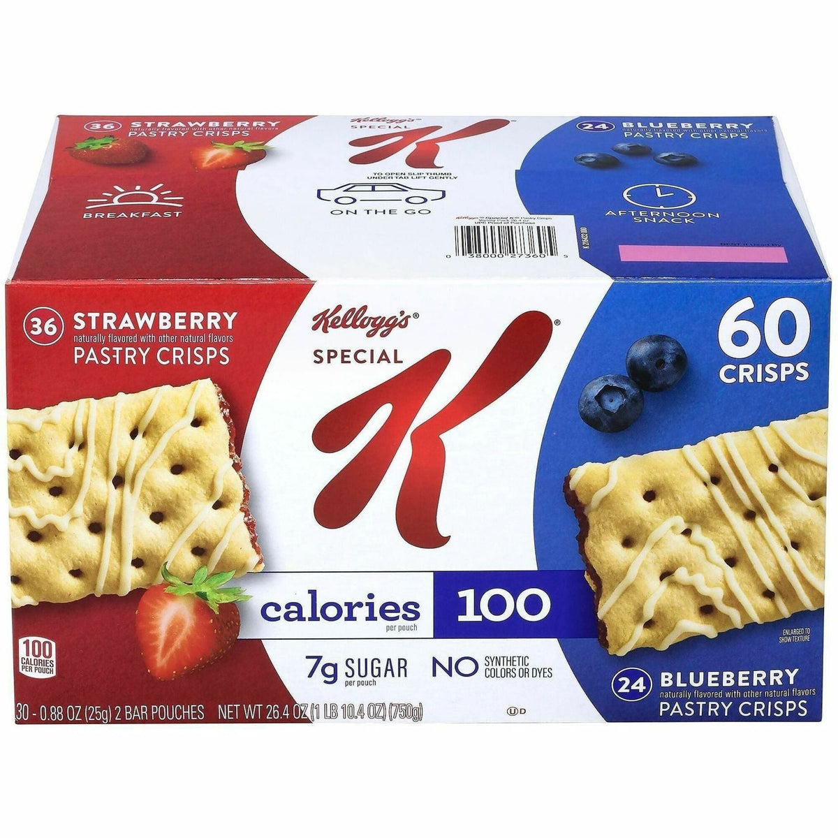 Green Rabbit Special K Pastry Crisps - Cholesterol-free Individually Wrapped Low Calorie - Assorted - 0.88 oz - 60