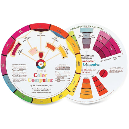 Grumbacher Dual-sided Color Wheel - Explore Harmonies - Pocket Charts & Accessories