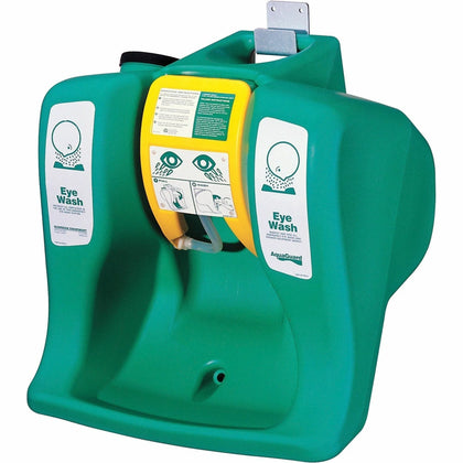 Guardian Equipment Portable Eye Wash Unit: 16 gal Capacity 0.25 Hour Flow Green - Eyewash