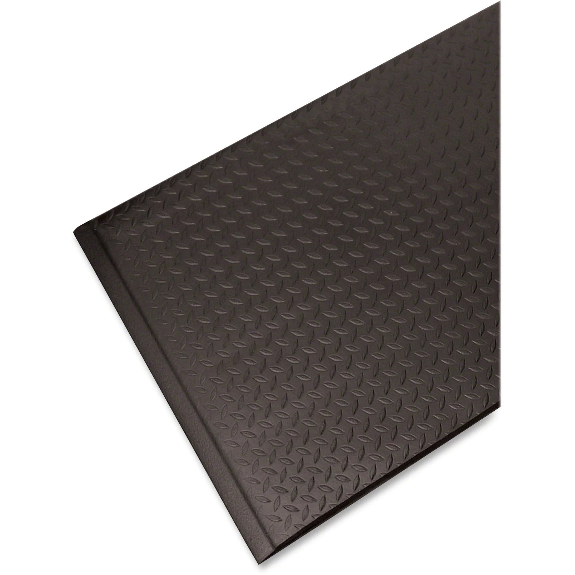 Guardian Soft Step Anti-Fatigue Floor Mat - 36’’x24’’ Rectangular Diamond Pattern - Black - Mats