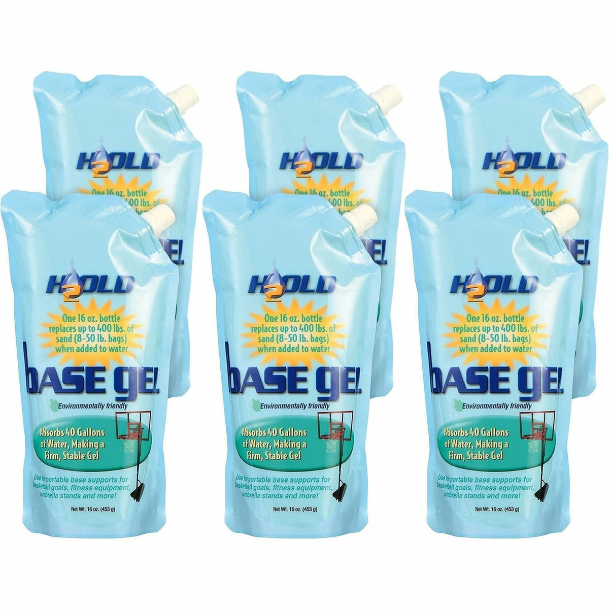 H2Old Base Gel: Hydrating Gel - Pack of 6 - Sports Equipment