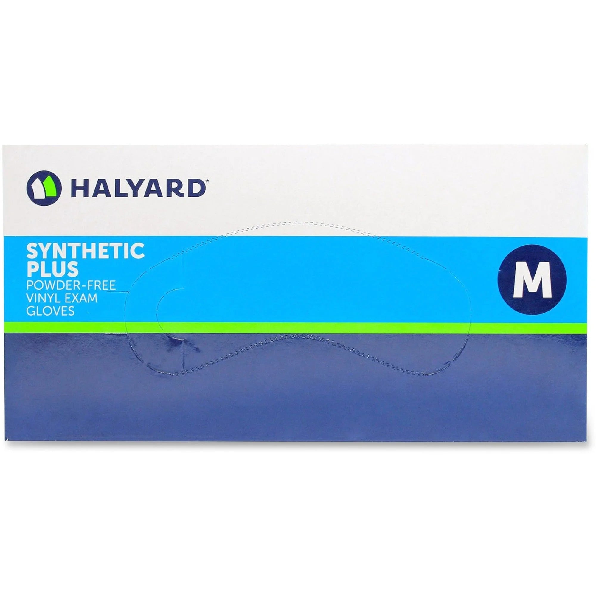 Halyard Synthetic Plus PF Vinyl Exam Gloves - Latex-Free Non-Sterile - Medium - 100/Box