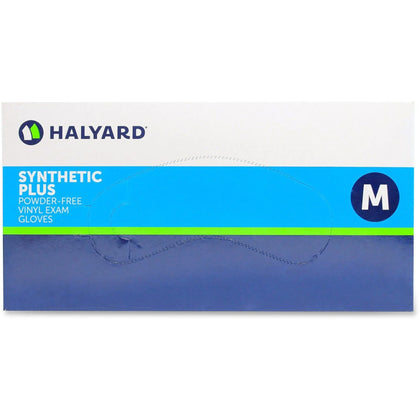 Halyard Synthetic Plus PF Vinyl Exam Gloves - Latex-Free Non-Sterile - Medium - 100/Box