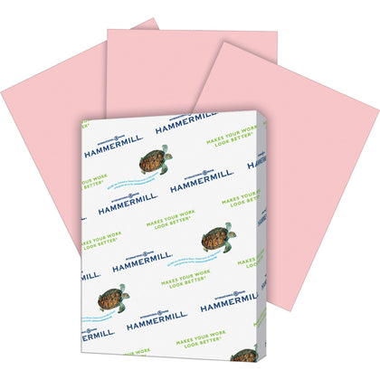 Hammermill Colors Pink Copy Paper - 20 lb - Letter Size - 500 Sheets - Archival-Safe - Acid-Free - & Printer