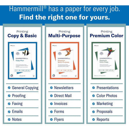Hammermill Copy Plus Paper: White 92 Brightness Legal Size 20 lb - SFI Certified Acid-free - 500 Sheets x 10 Carton - &