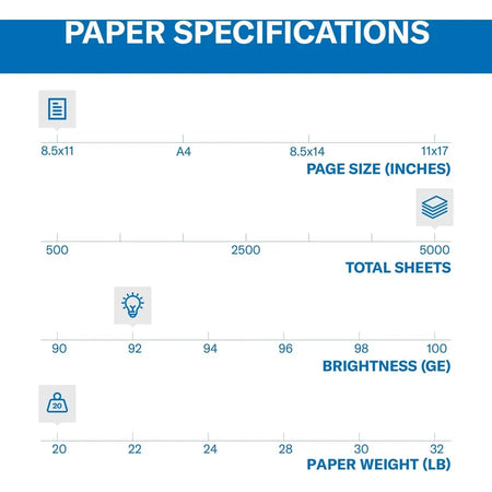 Hammermill Copy Plus Paper: White 92 Brightness Letter Size 20 lb - 500 Sheets - & Printer Paper