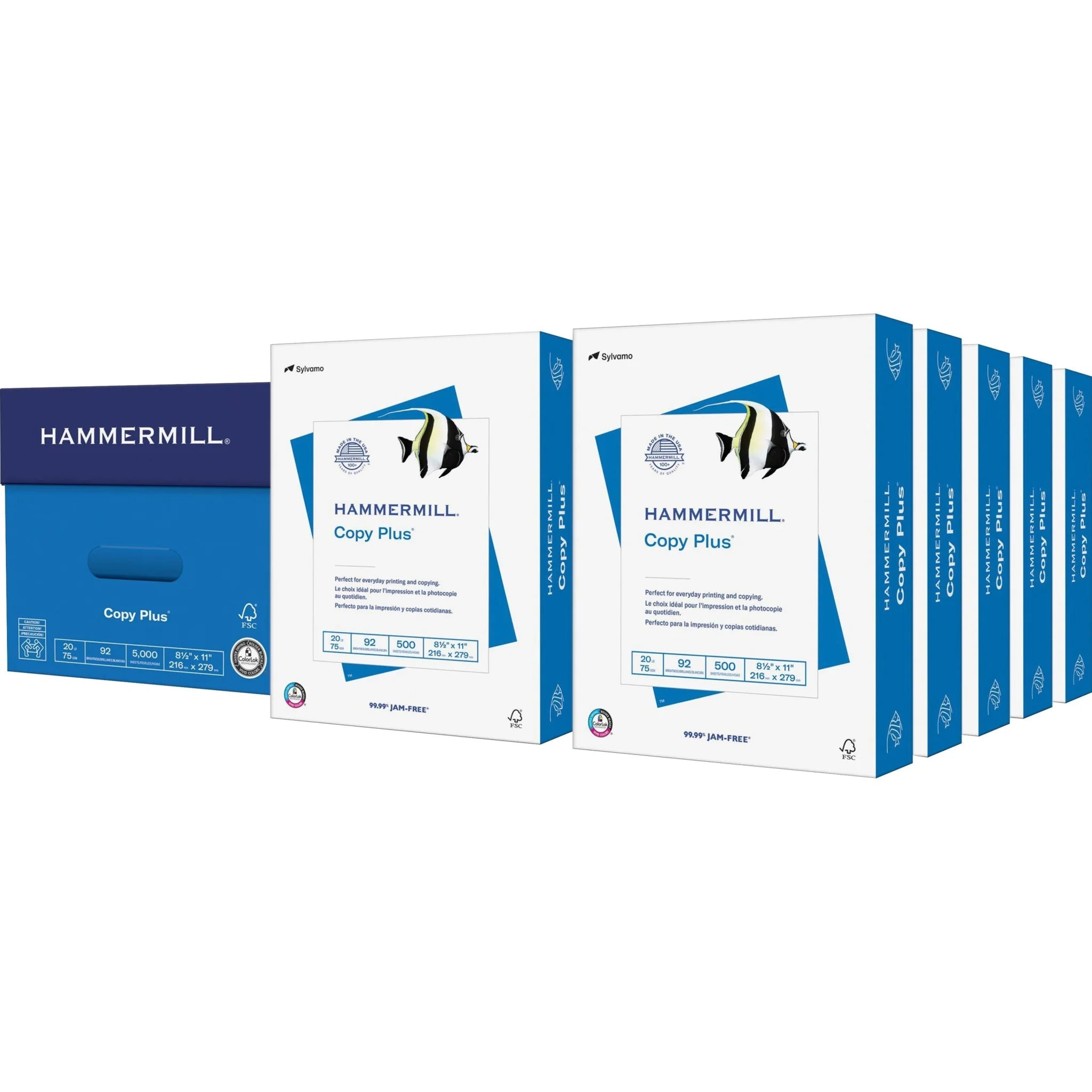 Hammermill Copy Plus Paper: White 92 Brightness Letter Size 20 lb - 500 Sheets/Ream - & Printer Paper