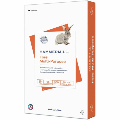 Hammermill Fore Multi-Purpose Paper: 96 Brightness 20 lb - Jam-free Acid-free - 500 Sheets - 10 Carton - Copy & Printer