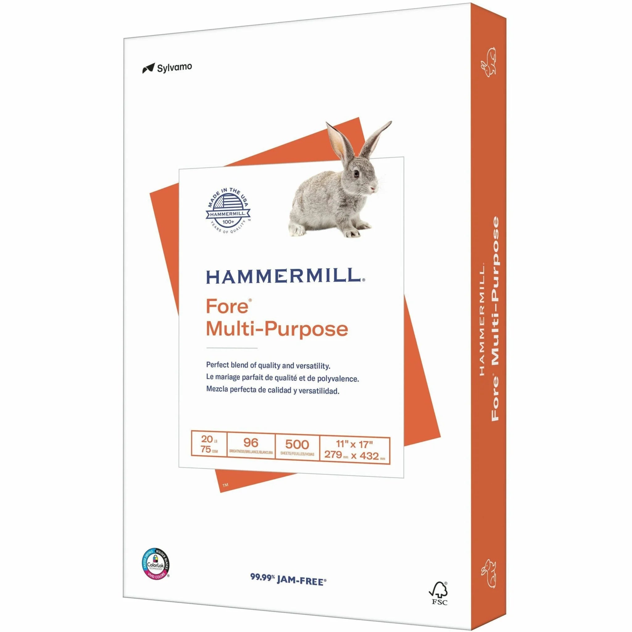 Hammermill Fore Multipurpose Copy Paper: White 96 Brightness Ledger/Tabloid 11’’ x 17’’ - & Printer Paper