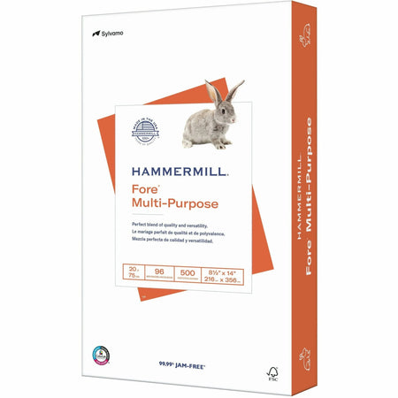 Hammermill Fore Multipurpose Copy Paper: White 96 Brightness Legal Size 20 lb - Acid-free - 500 Sheets - & Printer Paper