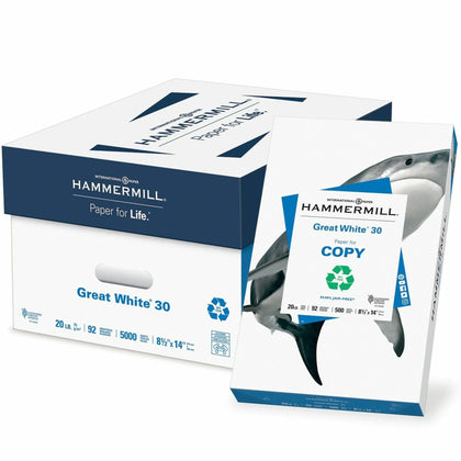 Hammermill Great White 30 Copy Paper: 92 Brightness Acid-free 20 lb - 500 Sheets/Ream - & Printer Paper