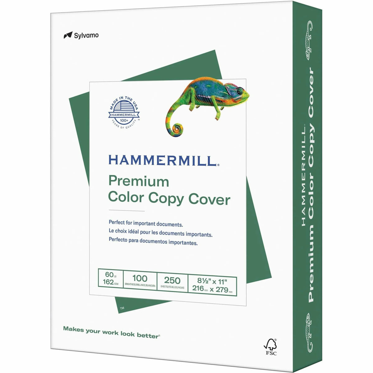 Hammermill Premium Color Copy Cover Cardstock: White 100 Brightness 60 lb - 250 Sheets - & Printer Paper