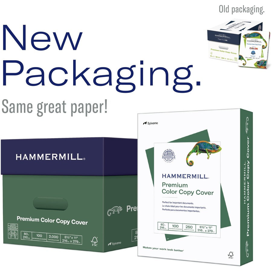 Hammermill Premium Color Copy Cover - White - 100 Brightness - 17’’ x 11’’ - 80 lb Basis Weight - Super Smooth