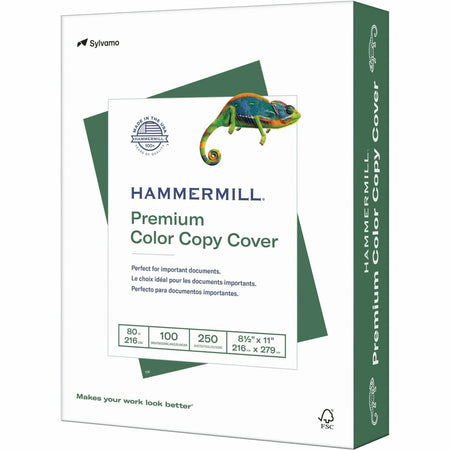 Hammermill Premium Color Copy Cover: White 100 Brightness 80 lb - 250 Sheets - Specialty Paper