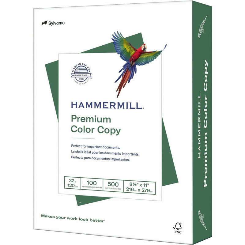 Hammermill Premium Color Copy Paper - White - 100 Brightness - Letter - 8 1/2’’ x 11’’ - 32 lb Basis Weight - 500