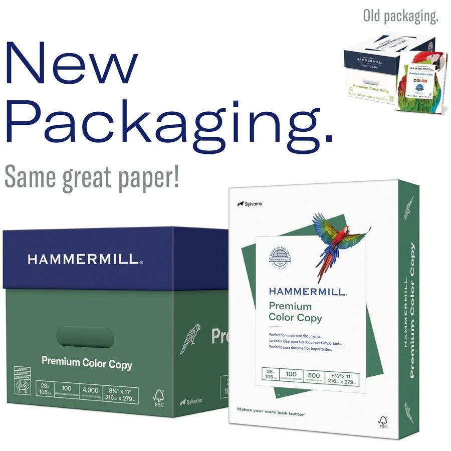 Hammermill Premium Color Copy Paper: White 100 Brightness Ledger/Tabloid 28 lb - 500 Sheets - & Printer Paper