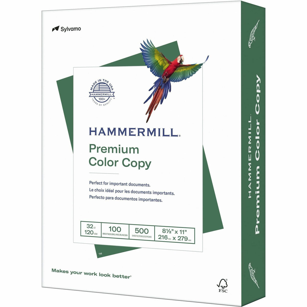 Hammermill Premium Color Copy Paper - White - 100 Brightness - Letter - 8 1/2’’ x 11’’ - 32 lb Basis Weight - 500