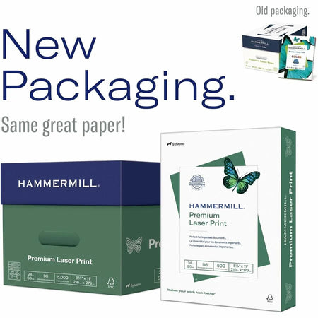 Hammermill Premium Laser Print Copy Paper - Ultra Smooth 24 lb - SFI Certified - & Printer