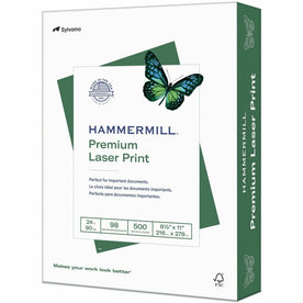 Hammermill Premium Laser Print Copy Paper - Ultra Smooth 24 lb - SFI Certified - & Printer