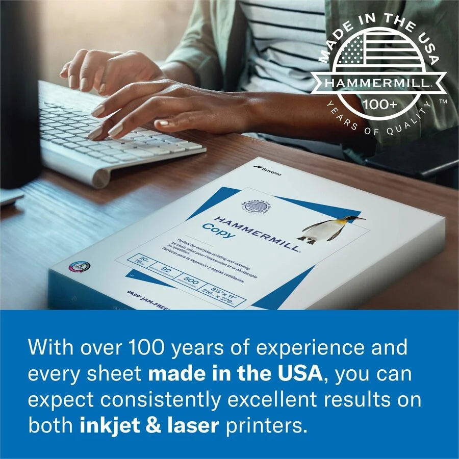Hammermill Premium Laser Print Copy Paper - Ultra Smooth 98 Brightness - & Printer