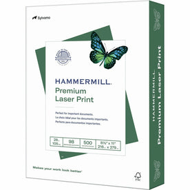 Hammermill Premium Laser Print Paper - White - 98 Brightness - Letter - 8 1/2’’ x 11’’ - 28 lb Basis Weight - Ultra