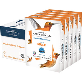 Hammermill Premium Multipurpose Paper: 5 Ream Carton 97 Brightness - Copy & Printer Paper