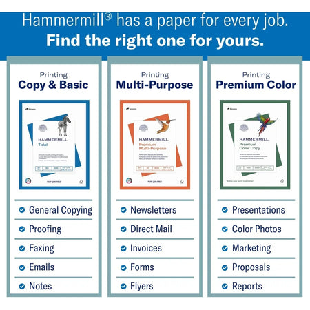 Hammermill Tidal Express Pack Copy Paper 8 1/2’’ x 11’’ White 2500 / Carton 92 Brightness 20 lb Basis Weight Letter
