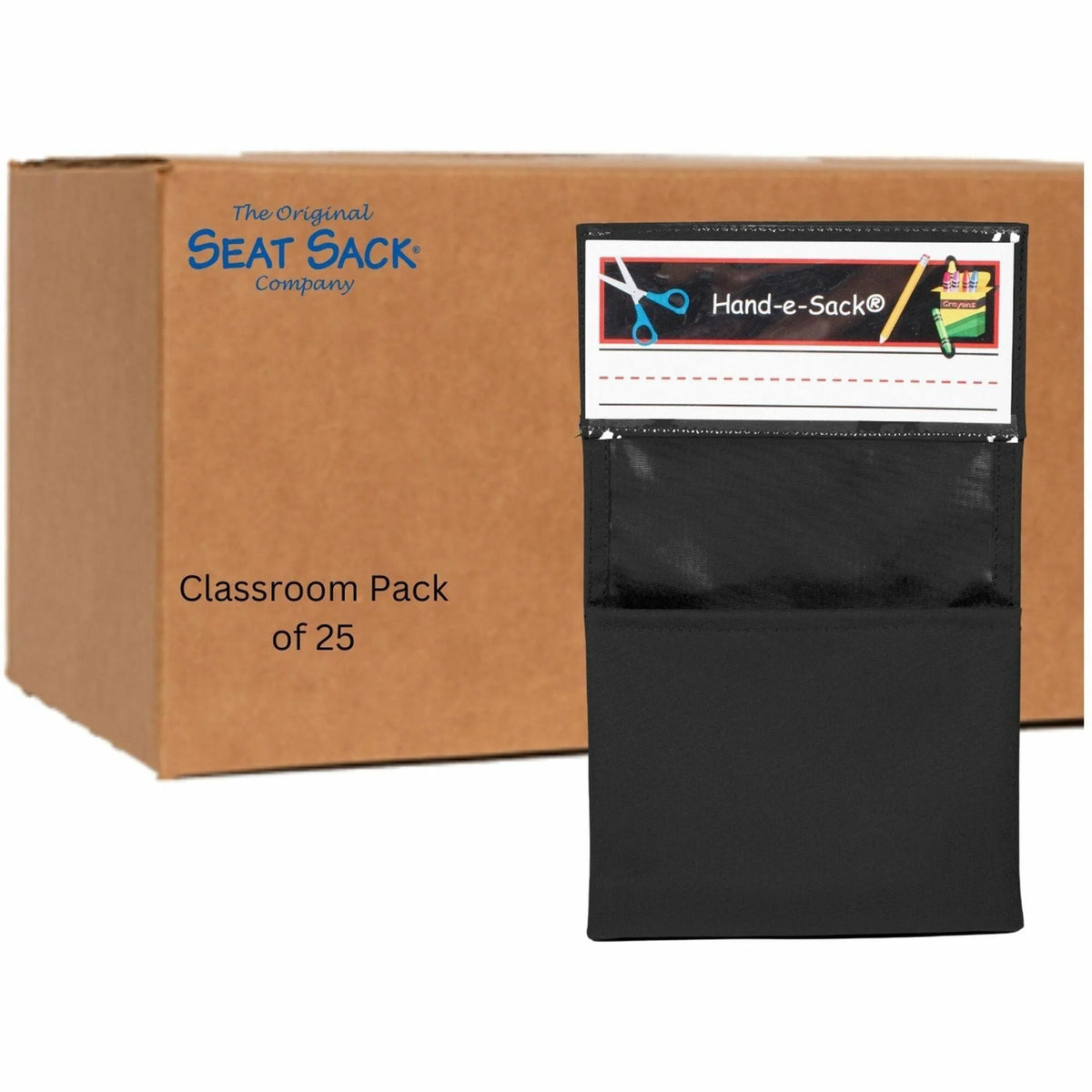 Hand-e-Sack Storage Pouches: Interlockable Desk - Tear Resistant - Black - Pouches