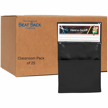 Hand-e-Sack Storage Pouches: Interlockable Desk - Tear Resistant - Black - Pouches