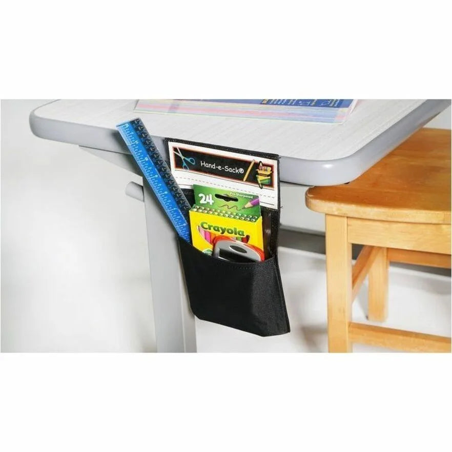 Hand-e-Sack Storage Pouches: Interlockable Desk - Tear Resistant - Black - Pouches