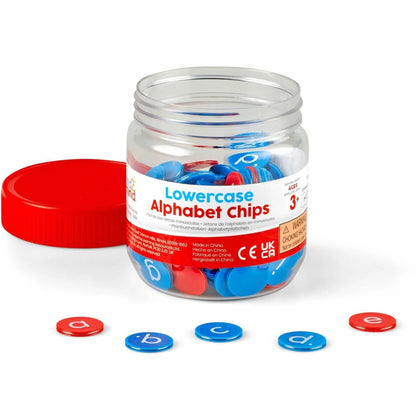 Hand2Mind Lowercase Alphabet Chips: Fun Learning Toy for Ages 3+ - Rainbow Theme - Toys & Blocks