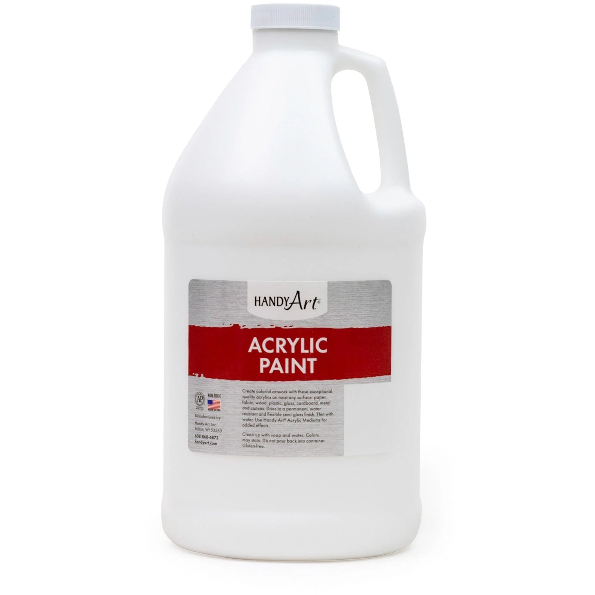 Handy Art Acrylic Paint: Titanium White - 2 Quart Washable - 1 Each - Paint