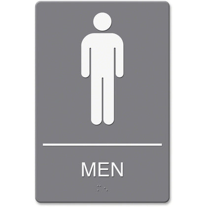 Headline Signs ADA MEN Restroom Sign - ’Men’ Print - 6x9 - Double Sided - Plastic