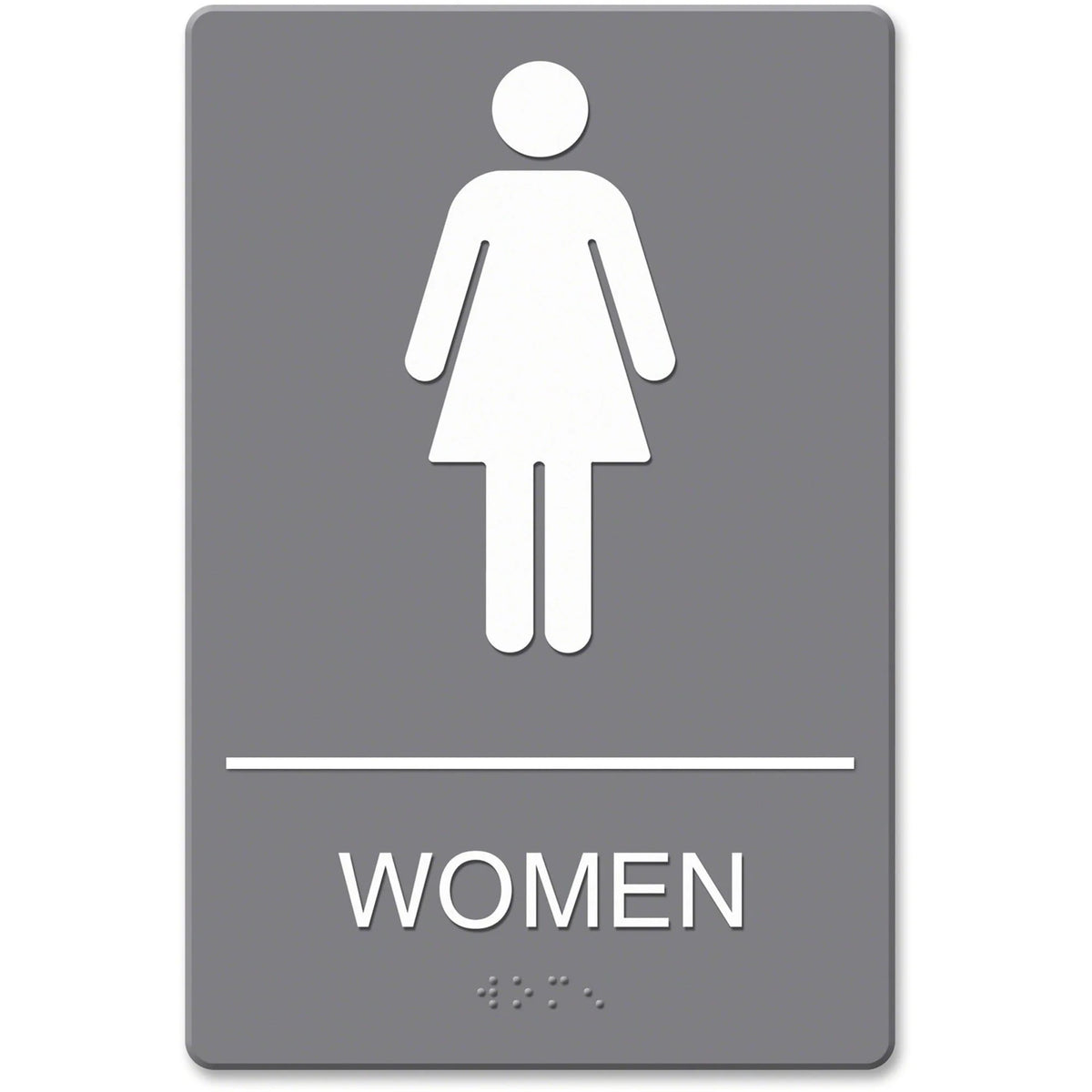 Headline Signs ADA Women Restroom Sign - ’Women’ Print - 6x9 - Double Sided