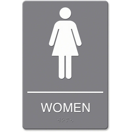 Headline Signs ADA Women Restroom Sign - ’Women’ Print - 6x9 - Double Sided