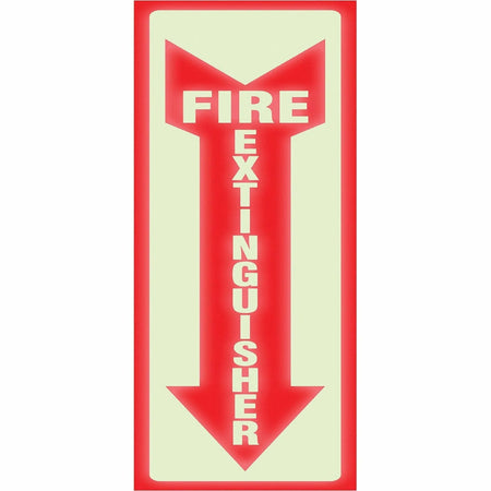 Headline Signs Fire Extinguisher Sign - Glow-in-the-dark Durable - 4’’ x 13’’ - Safety