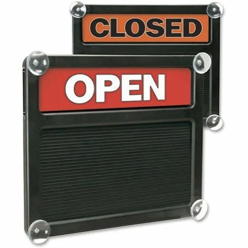 Headline Signs Letterboard OPEN/CLOSED Sign - 15x13’’ Double-Sided Plastic - & Nameplates