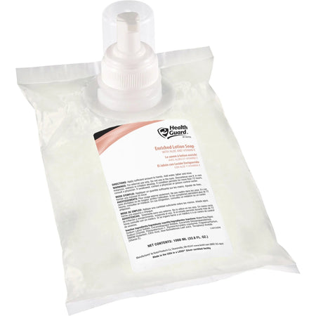 Health Guard EZ Foam Refill: Enriched Lotion Soap - Floral Scent - 1.06 Quart - 6/Carton - Hand Soaps/Cleaners