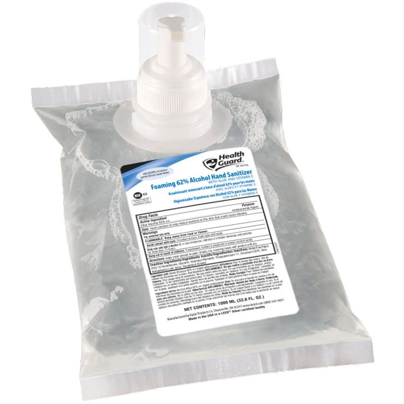 Health Guard Hand Sanitizer Foam: Alcohol Scent 1.06 Quart - Kills Germs Moisturizing Fast-Acting - Sanitizers