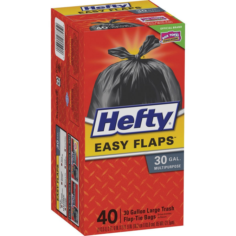 Hefty Easy Flaps 30-gallon Large Trash Bags - Right
