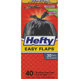 Hefty Easy Flaps 30-Gallon Trash Bags: Large Size 30 gal Capacity - Bags & Liners