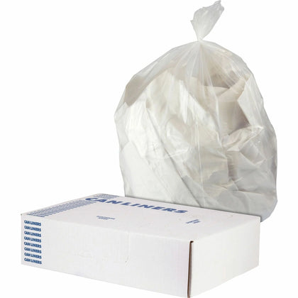 Heritage 10 gal Can Liners - Clear LLDPE - 24’’ Width x 1.50 mil - 250/Carton - Trash Bags &